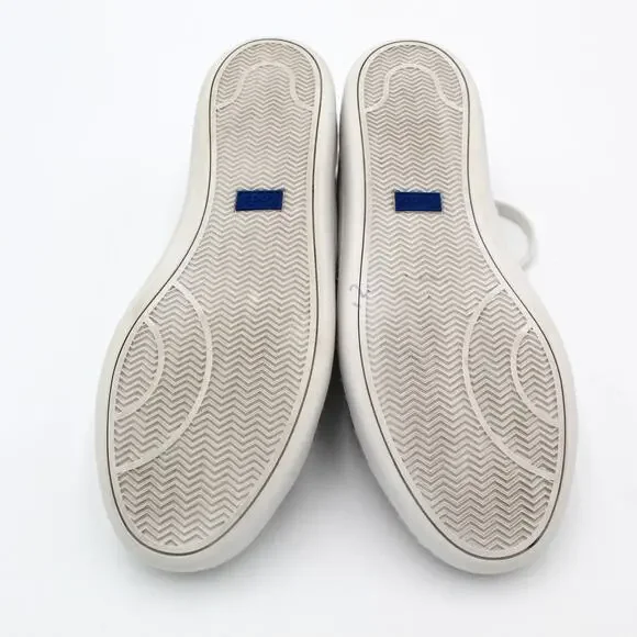 Kate Spade Keds Leather Sneakers Women 8 White Pink Heart Lips Charm Valentines - Picture 9 of 12